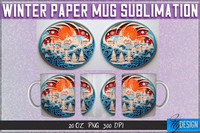Winter Paper 11 | 15 Oz Mug Sublimation Sublimation Fly Design 
