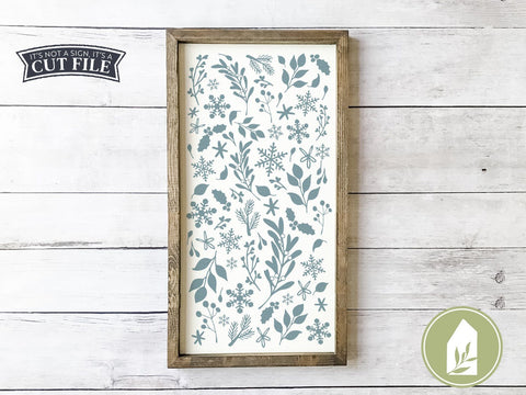 Winter Pattern SVG | Christmas SVG | Snowflake SVG | Farmhouse Sign Design SVG LilleJuniper 