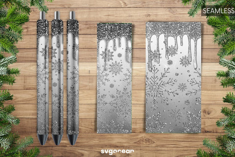 Winter Pen Glitter Wraps Sublimation | PNG Sublimation SvgOcean 