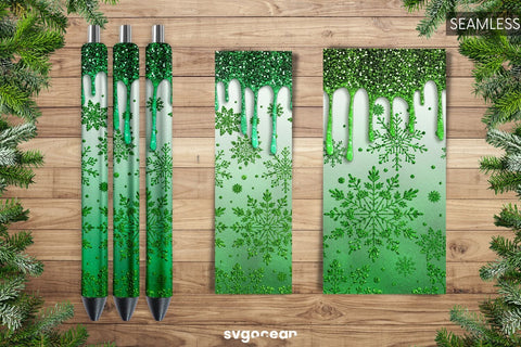Winter Pen Glitter Wraps Sublimation | PNG Sublimation SvgOcean 