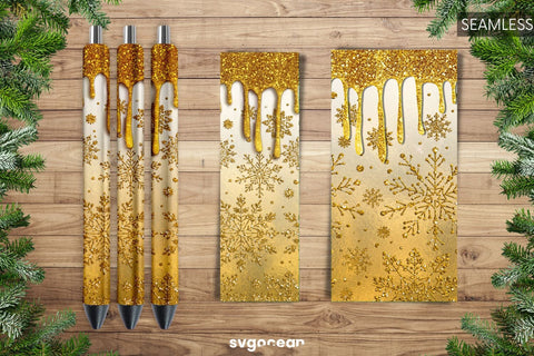 Winter Pen Glitter Wraps Sublimation | PNG Sublimation SvgOcean 