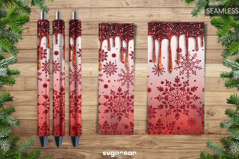 Winter Pen Glitter Wraps Sublimation | PNG Sublimation SvgOcean 