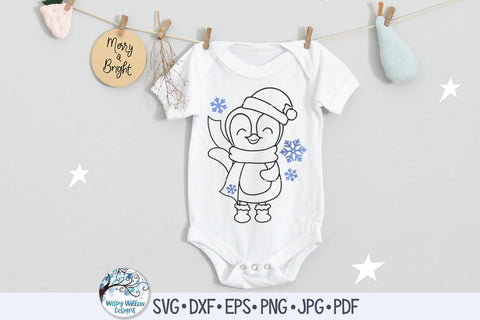 Winter Penguin SVG Bundle SVG Wispy Willow Designs 