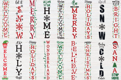 Winter porch sign svg bundle, Christmas sign svg, Let it snow svg, welcome porch, Santa porch sign svgsign, Baby it's cold outside svg SVG Isabella Machell 