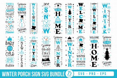 Winter Porch Sign SVG Bundle SVG CraftLabSVG 