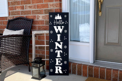 Winter Porch Sign SVG | Hello Winter SVG CraftLabSVG 