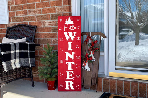 Winter Porch Sign SVG | Hello Winter SVG CraftLabSVG 