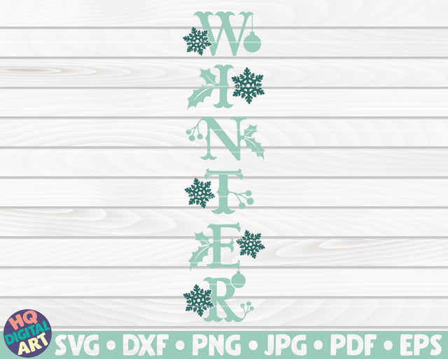 Winter Porch Sign SVG SVG HQDigitalArt 