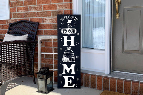 Winter Porch Sign SVG | Welcome to Our Home SVG CraftLabSVG 