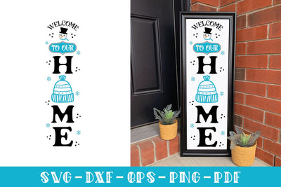 Winter Porch Sign SVG | Welcome to Our Home SVG CraftLabSVG 