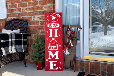 Winter Porch Sign SVG | Welcome to Our Home SVG CraftLabSVG 