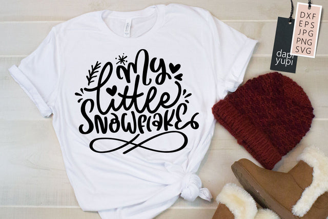 Winter Quotes SVG My Little Snowflake SVG dapiyupi store 