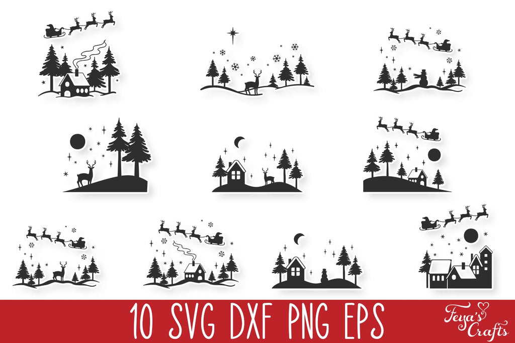 Winter Scene SVG Pack - So Fontsy