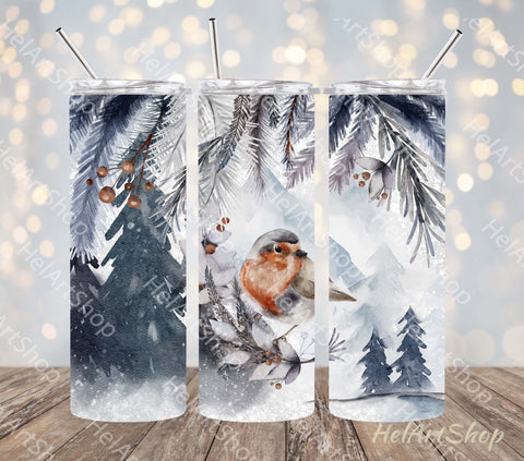 Winter Scene Tumbler PNG | Sublimation Tumbler Sublimation _HelArtShop_ 