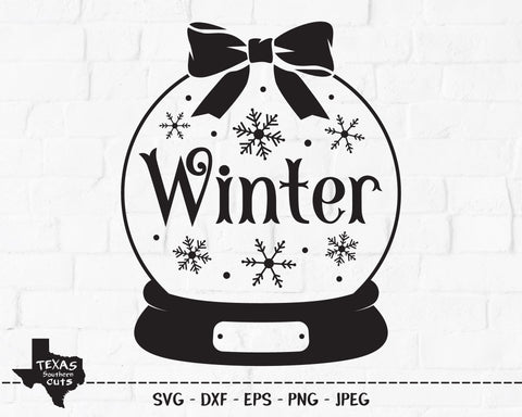 Winter Snow Globe | Christmas SVG SVG Texas Southern Cuts 