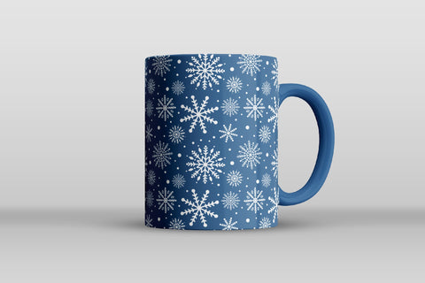 Grey Snowflake Mug Aesthetic Collection Design For Christmas - Teeholly