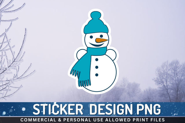 Winter snowman Clipart Sticker Design Sublimation PNG Sublimation Regulrcrative 