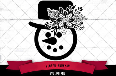 Winter snowman svg, floral snowman svg, winter svg, snow svg, cut files for cricut SVG Loveleen Kaur 