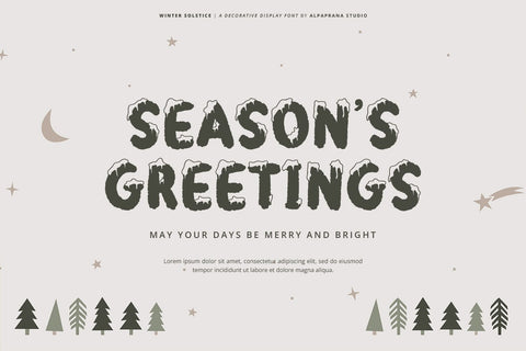 Winter Solstice - Display Font Font Alpaprana Studio 