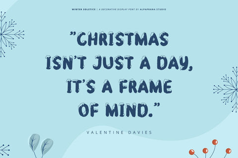 Winter Solstice - Display Font Font Alpaprana Studio 
