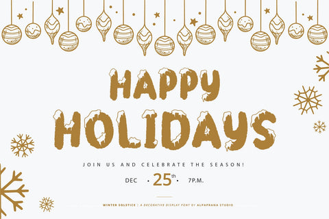 Winter Solstice - Display Font Font Alpaprana Studio 