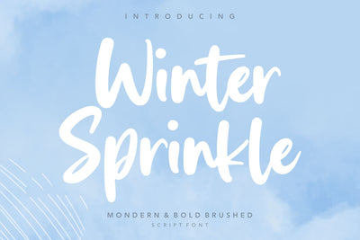 Winter Sprinkle Modern & Bold Brushed Script Font Font Letterative 