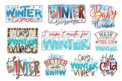 Winter Sublimation Bundle Sublimation CraftLabSVG 