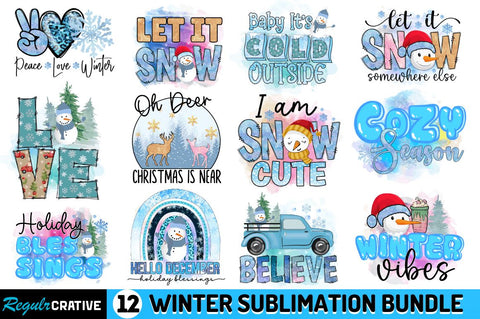 Winter Sublimation Bundle Sublimation Regulrcrative 