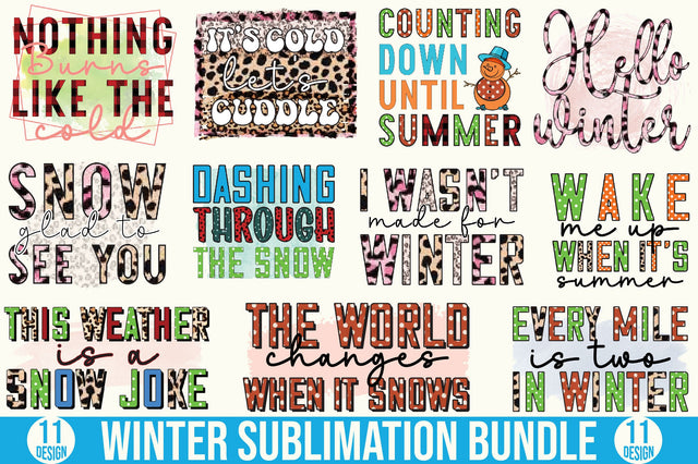 Winter Sublimation Bundle Sublimation SVGista 
