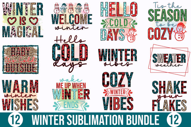 Winter Sublimation Bundle Sublimation SVGista 