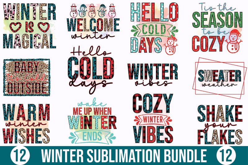 Winter Sublimation Bundle Sublimation SVGista 