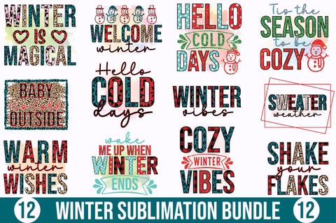 Winter Sublimation Bundle Sublimation SVGista 