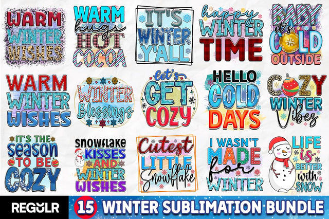 Winter Sublimation Bundle SVG Regulrcrative 