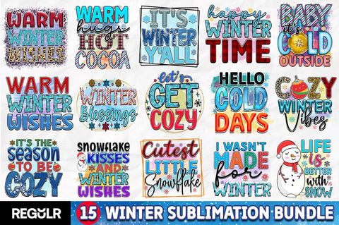 Winter Sublimation Bundle SVG Regulrcrative 