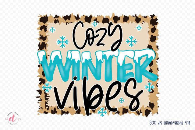 Winter Sublimation Design - Cozy Winter Vibes Sublimation CraftLabSVG 