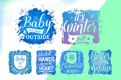 Winter Sublimation PNG Background Bundle SVG futivesvg 