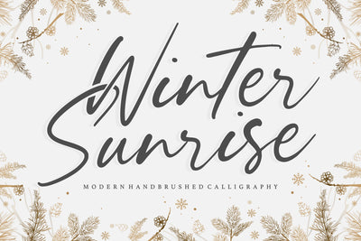 Winter Sunrise Modern Handbrushed Calligraphy Font Font Balpirick 