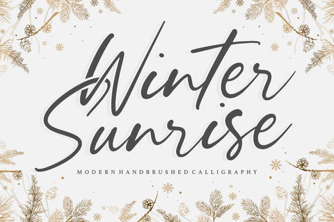 Winter Sunrise Modern Handbrushed Calligraphy Font Font Balpirick 