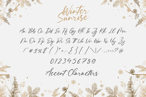 Winter Sunrise Modern Handbrushed Calligraphy Font Font Balpirick 