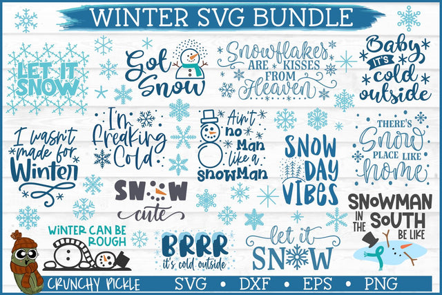 Winter SVG Bundle SVG Crunchy Pickle 