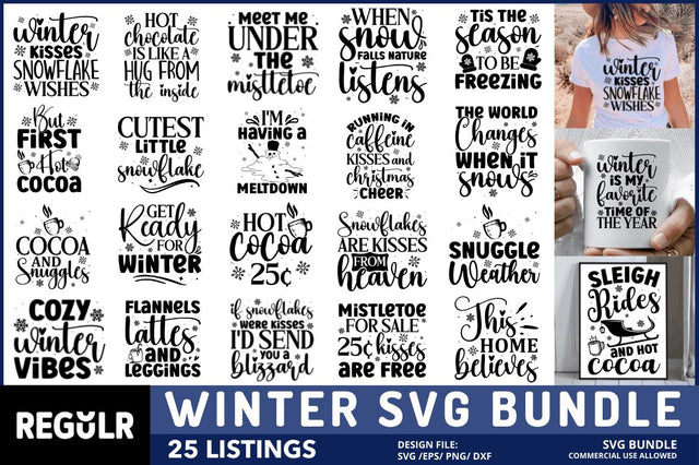Winter SVG Bundle SVG Regulrcrative 
