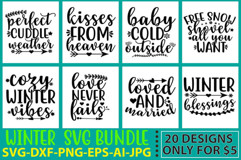 Winter SVG Bundle SVG Syaman 