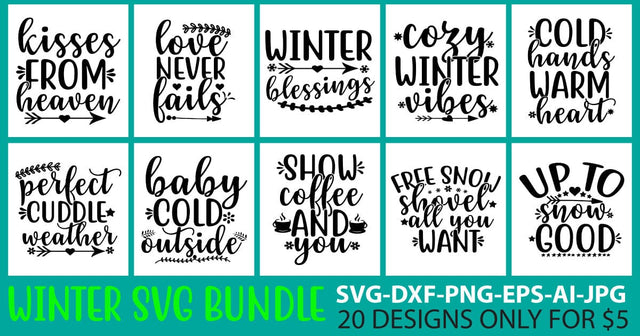 Winter SVG Bundle SVG Syaman 
