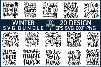 winter svg bundle vol 4 SVG buydesign 