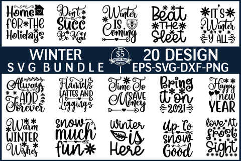winter svg bundle vol 4 SVG buydesign 
