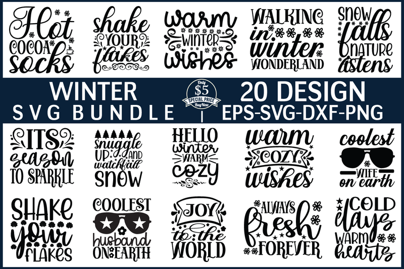 winter svg bundle vol 4 SVG buydesign 