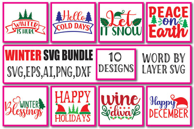 Winter SVG Bundle Vol. 4 SVG Craftlabsvg24 