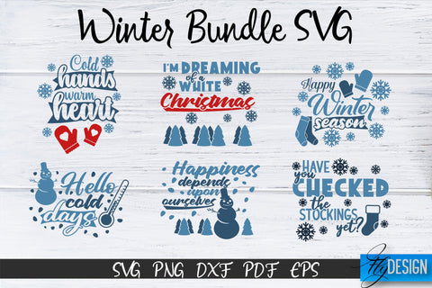 Winter Svg Bundle. Winter Wonderland SVG. Christmas Svg SVG Fly Design 