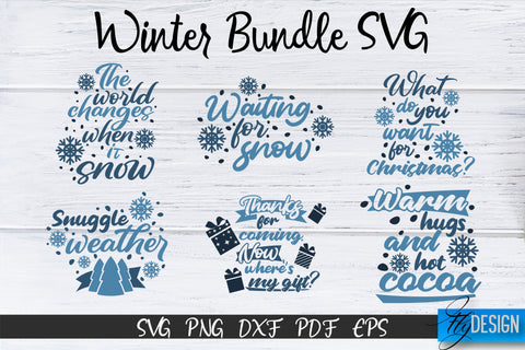 Winter Svg Bundle. Winter Wonderland SVG. Christmas Svg SVG Fly Design 