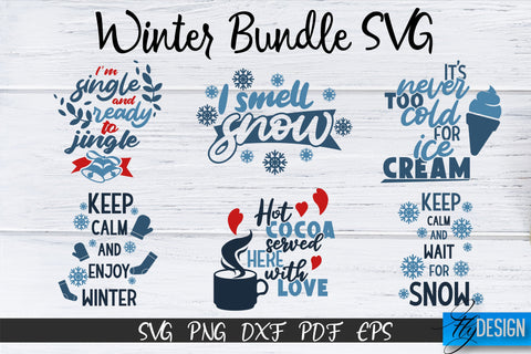 Winter Svg Bundle. Winter Wonderland SVG. Christmas Svg SVG Fly Design 